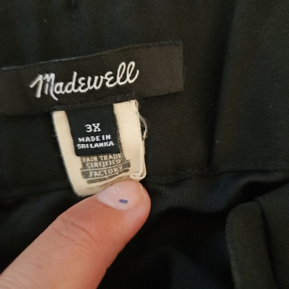 Madewell Womens Black Tie-Waist Huston Pull-On Crop Plus Size Minimalis Pants 3X - Picture 9 of 12
